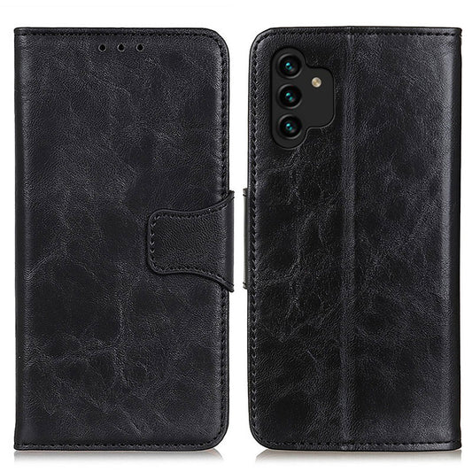 For Samsung Galaxy A13 4G Crazy Horse Texture Split Leather Wallet Case Stand Magnetic Shockproof Flip Cover