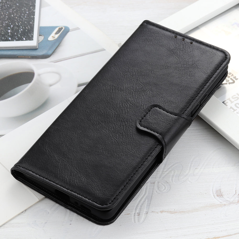 For Samsung Galaxy A13 4G Crazy Horse Texture Folio PU Leather Flip Case Wallet Stand All-Round Protection Phone Cover