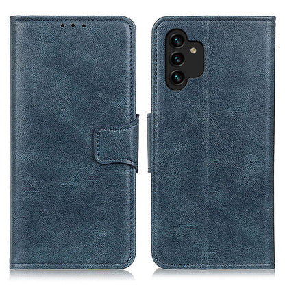 For Samsung Galaxy A13 4G Crazy Horse Texture Folio PU Leather Flip Case Wallet Stand All-Round Protection Phone Cover