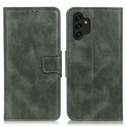 For Samsung Galaxy A13 4G Crazy Horse Texture Folio PU Leather Flip Case Wallet Stand All-Round Protection Phone Cover