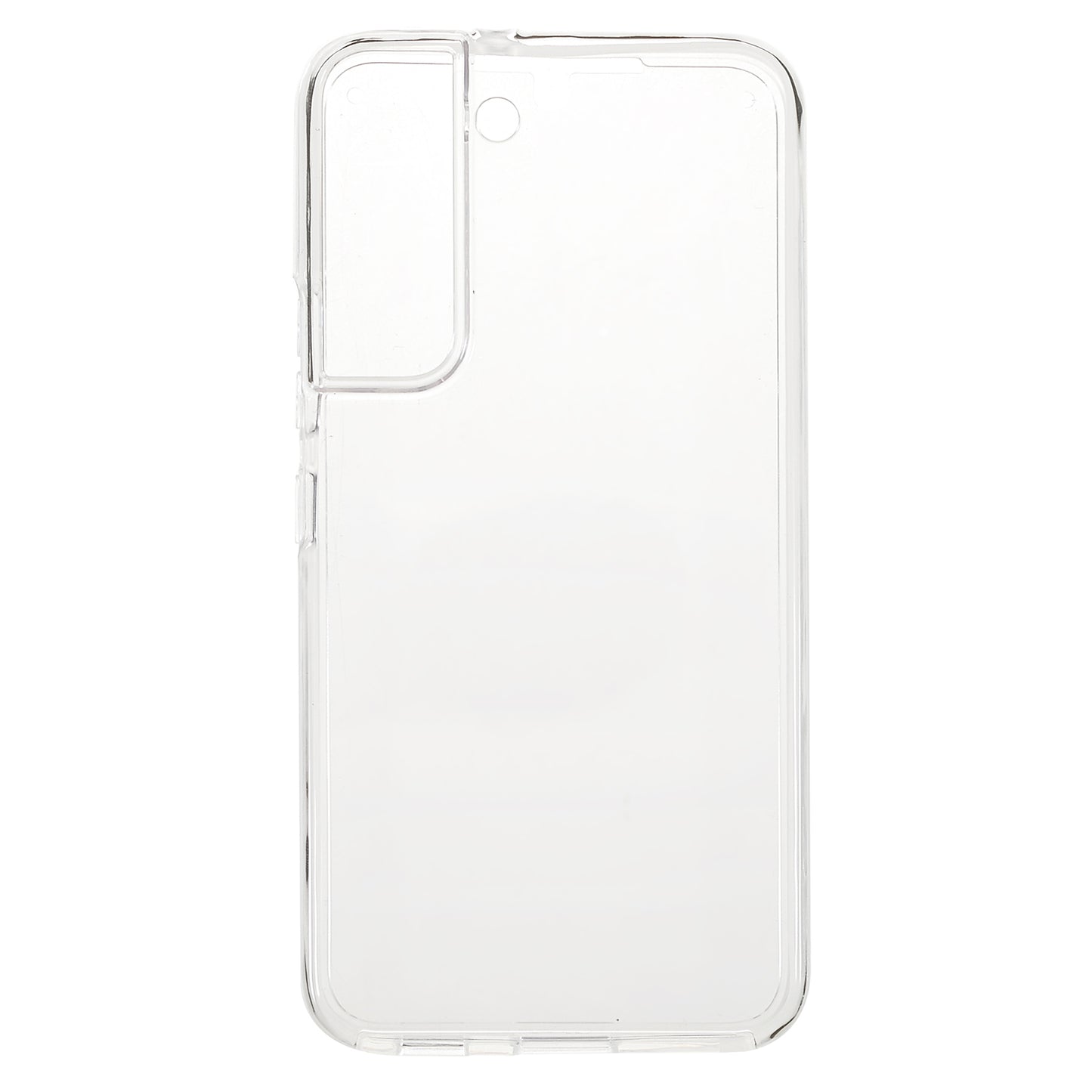 Scratch-resistant Phone Shell Clear 2-in-1 Hard PC Back+PET Front Cover+TPU Edge Hybrid Phone Case for Samsung Galaxy S22 5G