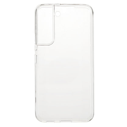 Scratch-resistant Phone Shell Clear 2-in-1 Hard PC Back+PET Front Cover+TPU Edge Hybrid Phone Case for Samsung Galaxy S22 5G