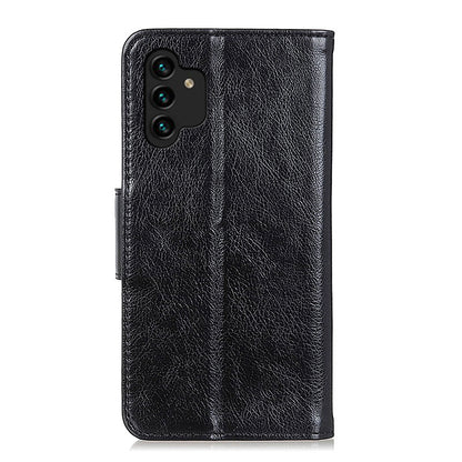 For Samsung Galaxy A13 4G Anti-scratch Nappa Texture Drop-proof Split Leather Cover + TPU Phone Stand Case Wallet Cover