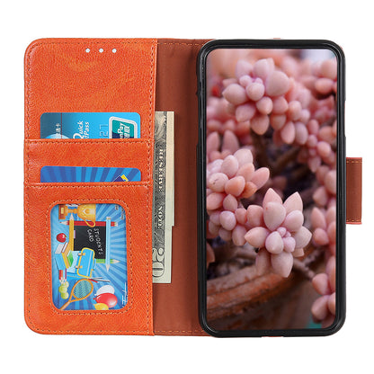 For Samsung Galaxy A13 4G Anti-scratch Nappa Texture Drop-proof Split Leather Cover + TPU Phone Stand Case Wallet Cover