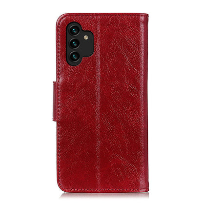 For Samsung Galaxy A13 4G Anti-scratch Nappa Texture Drop-proof Split Leather Cover + TPU Phone Stand Case Wallet Cover