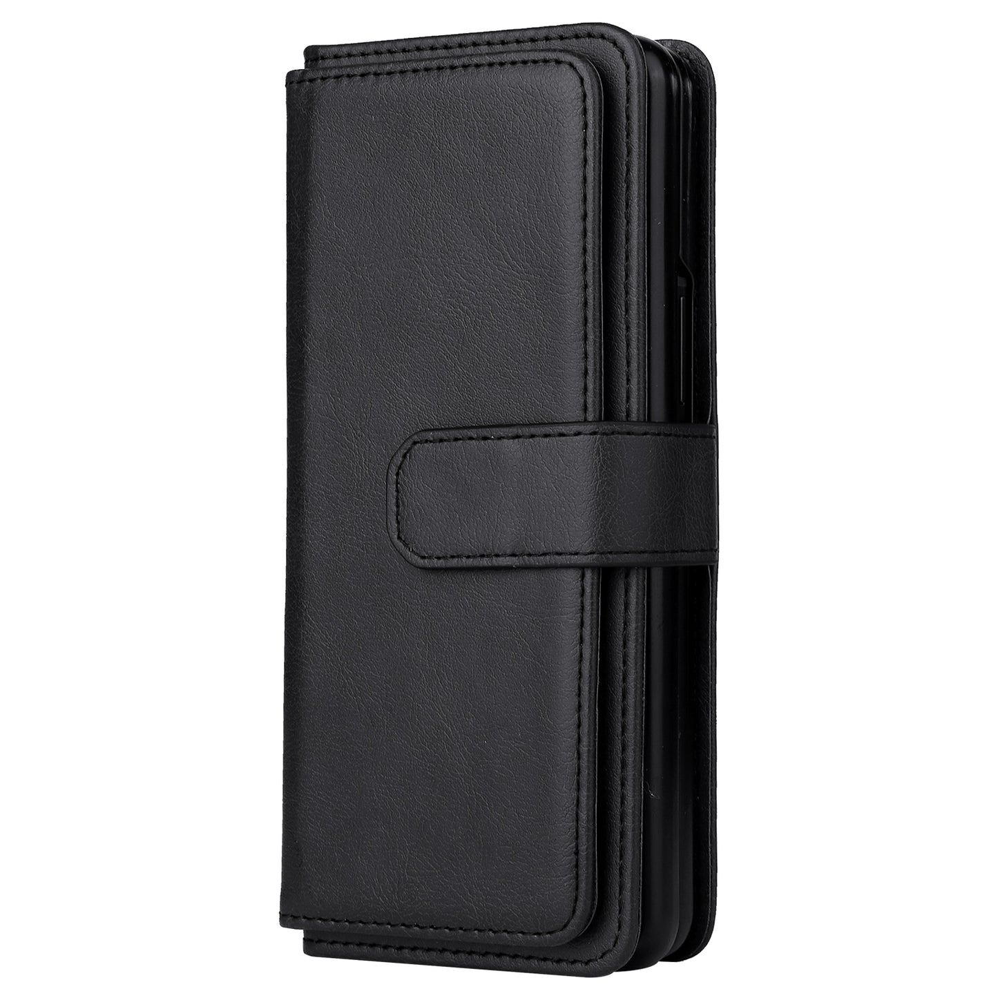 For Samsung Galaxy Z Fold3 5G KT Multi-functional Series-1  Fall-resistant 10 Card Slots Design Foldable Stand Leather Phone Cover Wallet Shell