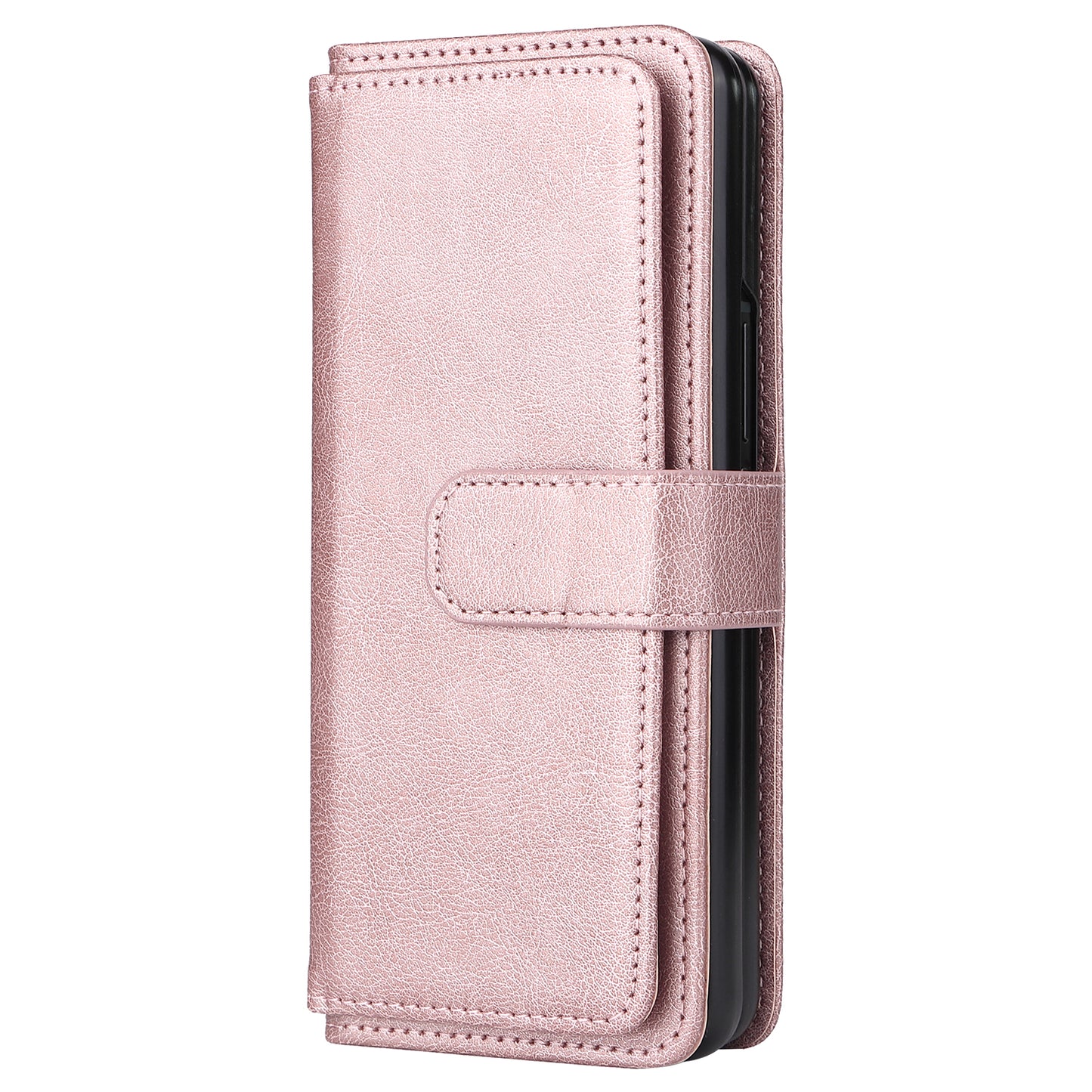 For Samsung Galaxy Z Fold3 5G KT Multi-functional Series-1  Fall-resistant 10 Card Slots Design Foldable Stand Leather Phone Cover Wallet Shell