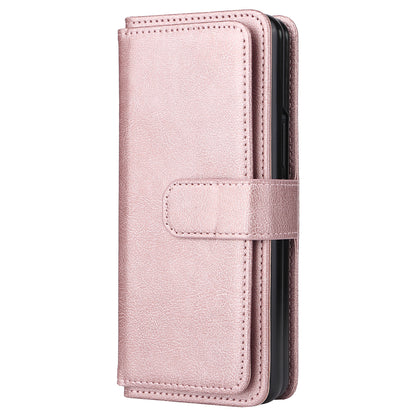 For Samsung Galaxy Z Fold3 5G KT Multi-functional Series-1  Fall-resistant 10 Card Slots Design Foldable Stand Leather Phone Cover Wallet Shell