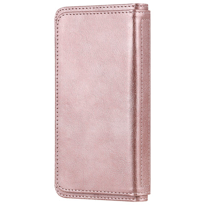 For Samsung Galaxy Z Fold3 5G KT Multi-functional Series-1  Fall-resistant 10 Card Slots Design Foldable Stand Leather Phone Cover Wallet Shell