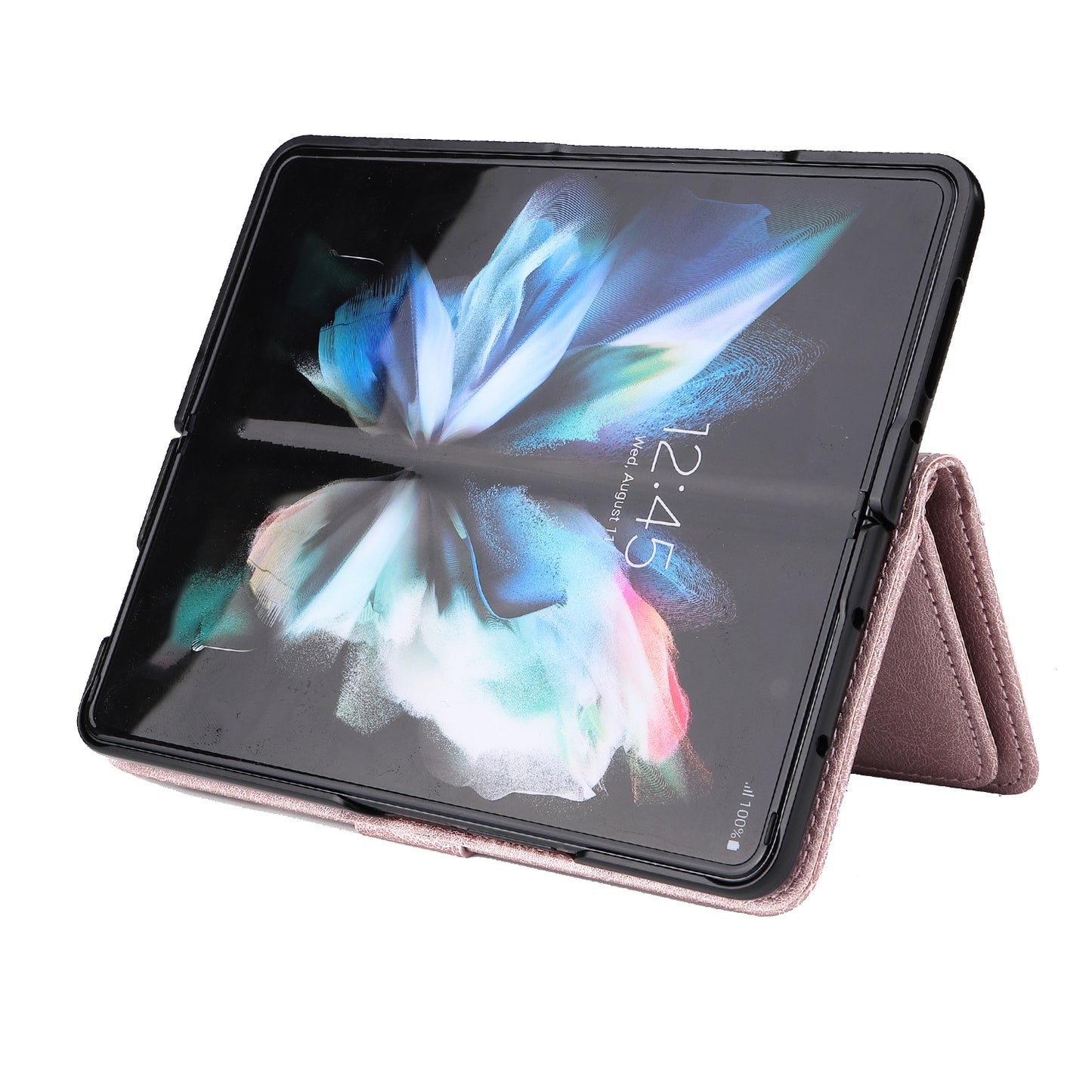 For Samsung Galaxy Z Fold3 5G KT Multi-functional Series-1  Fall-resistant 10 Card Slots Design Foldable Stand Leather Phone Cover Wallet Shell