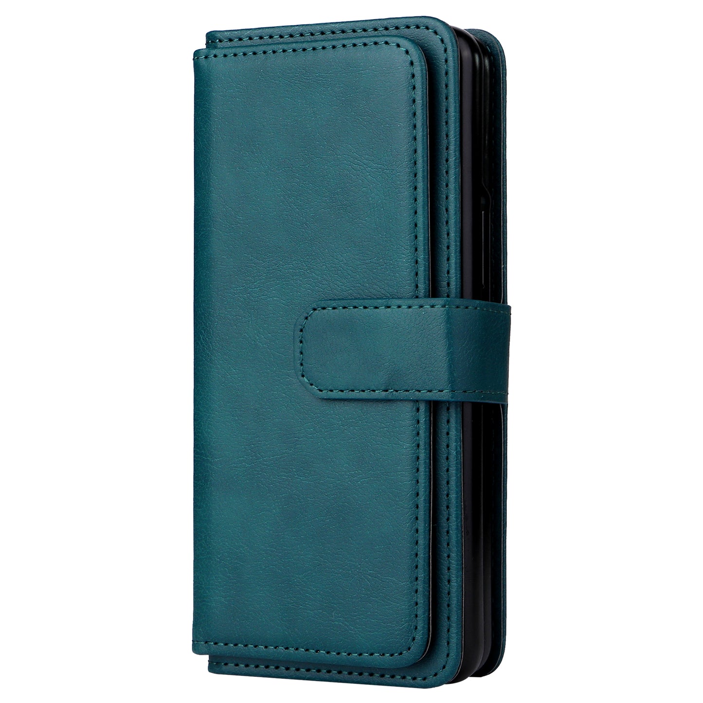 For Samsung Galaxy Z Fold3 5G KT Multi-functional Series-1  Fall-resistant 10 Card Slots Design Foldable Stand Leather Phone Cover Wallet Shell