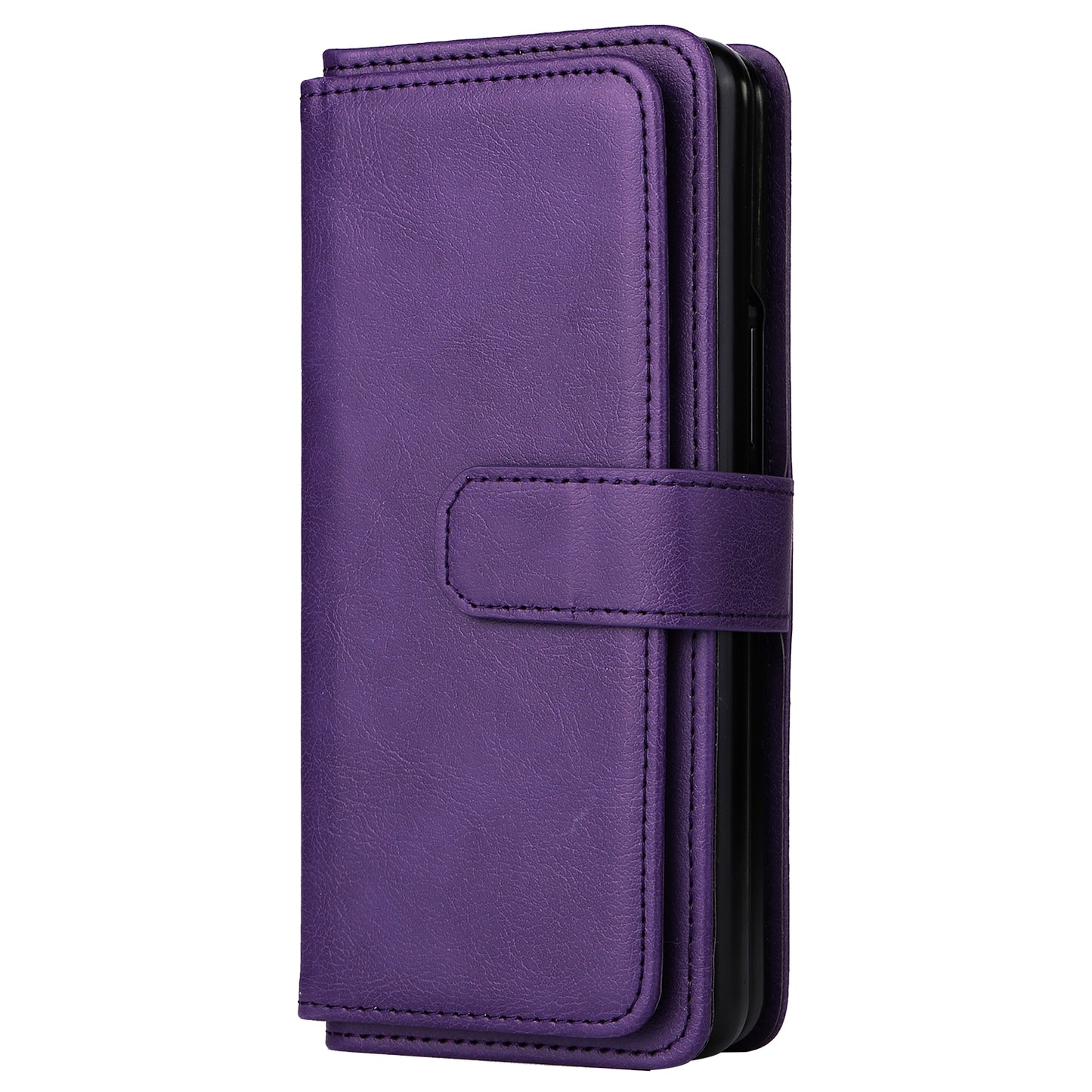 For Samsung Galaxy Z Fold3 5G KT Multi-functional Series-1  Fall-resistant 10 Card Slots Design Foldable Stand Leather Phone Cover Wallet Shell