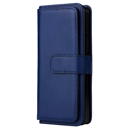 For Samsung Galaxy Z Fold3 5G KT Multi-functional Series-1  Fall-resistant 10 Card Slots Design Foldable Stand Leather Phone Cover Wallet Shell