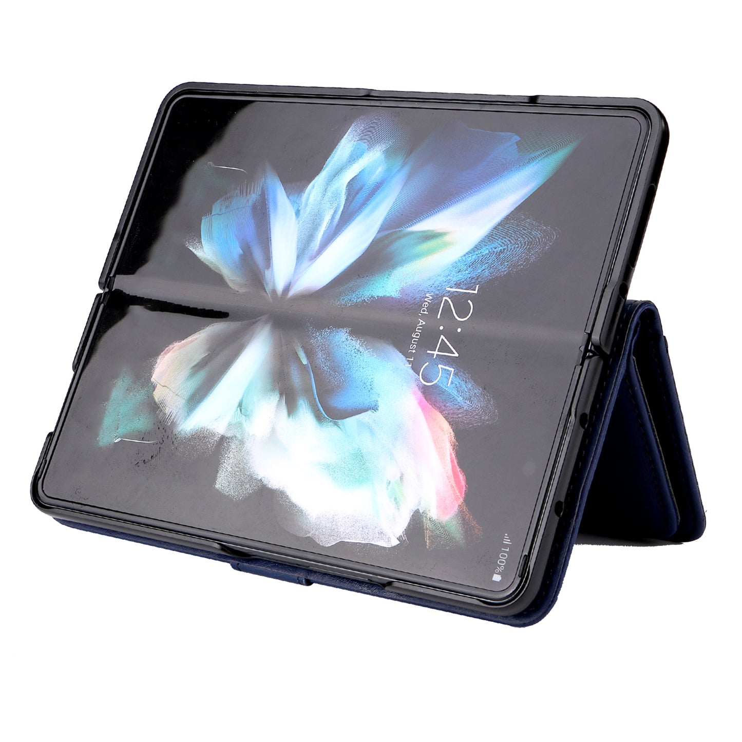 For Samsung Galaxy Z Fold3 5G KT Multi-functional Series-1  Fall-resistant 10 Card Slots Design Foldable Stand Leather Phone Cover Wallet Shell