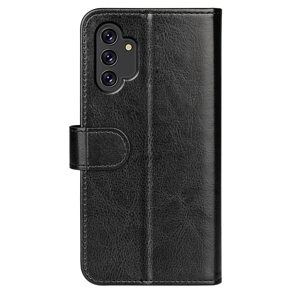For Samsung Galaxy A13 4G Full Protection Crazy Horse Texture PU Leather Wallet Case Stand Shockproof TPU Inner Shell Phone Cover