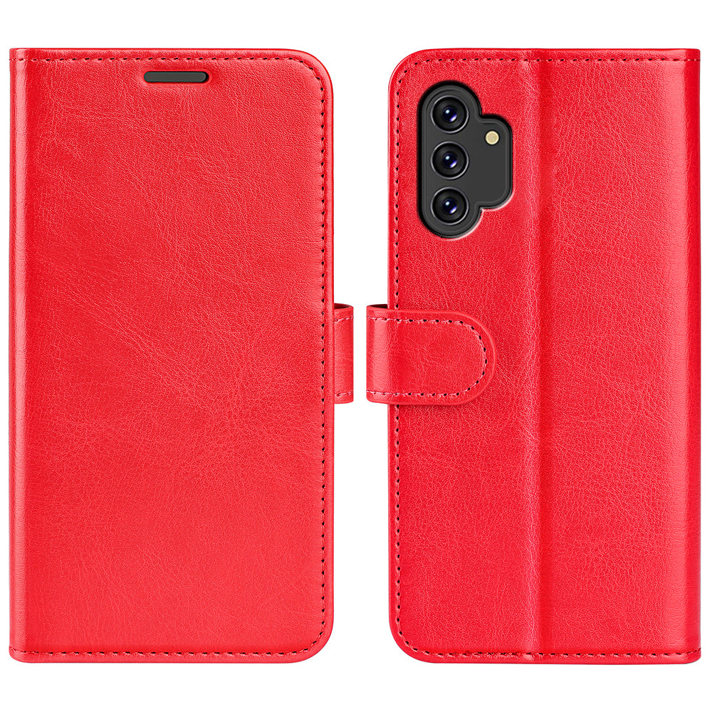 For Samsung Galaxy A13 4G Full Protection Crazy Horse Texture PU Leather Wallet Case Stand Shockproof TPU Inner Shell Phone Cover