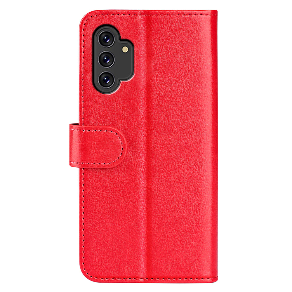 For Samsung Galaxy A13 4G Full Protection Crazy Horse Texture PU Leather Wallet Case Stand Shockproof TPU Inner Shell Phone Cover