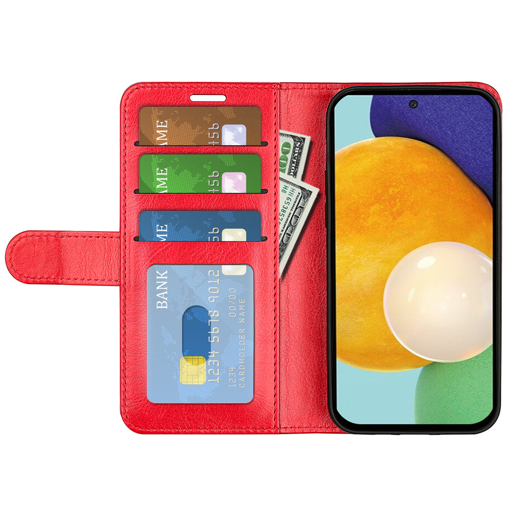 For Samsung Galaxy A13 4G Full Protection Crazy Horse Texture PU Leather Wallet Case Stand Shockproof TPU Inner Shell Phone Cover