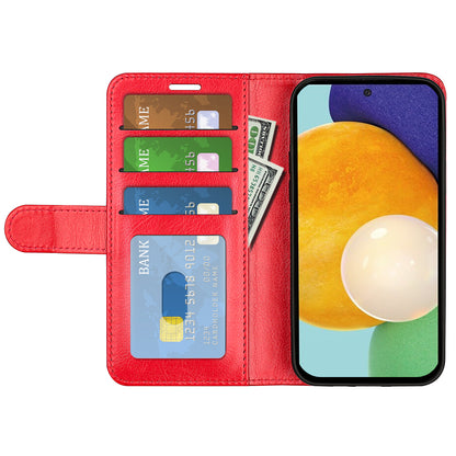 For Samsung Galaxy A13 4G Full Protection Crazy Horse Texture PU Leather Wallet Case Stand Shockproof TPU Inner Shell Phone Cover