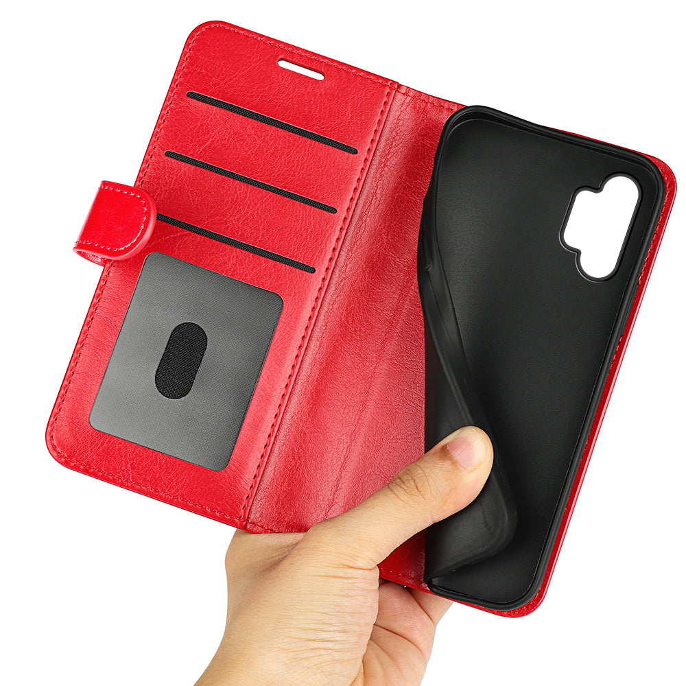 For Samsung Galaxy A13 4G Full Protection Crazy Horse Texture PU Leather Wallet Case Stand Shockproof TPU Inner Shell Phone Cover