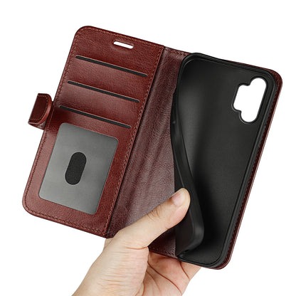 For Samsung Galaxy A13 4G Full Protection Crazy Horse Texture PU Leather Wallet Case Stand Shockproof TPU Inner Shell Phone Cover