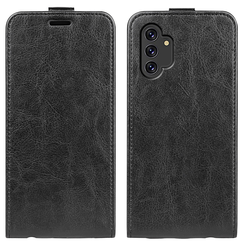 For Samsung Galaxy A13 4G Crazy Horse Texture Vertical Flip Leather Cover Card Slot Phone Shell Protector