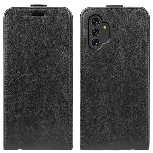 For Samsung Galaxy A13 4G Crazy Horse Texture Vertical Flip Leather Cover Card Slot Phone Shell Protector