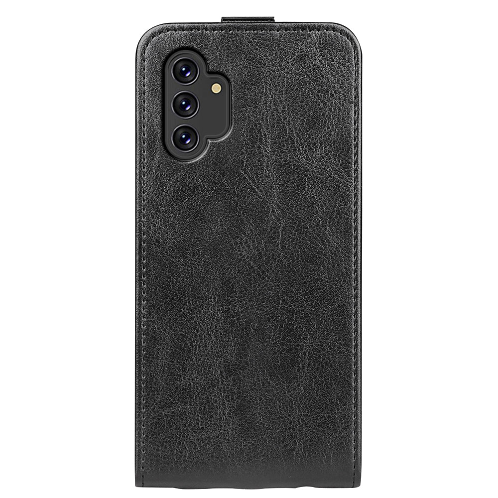 For Samsung Galaxy A13 4G Crazy Horse Texture Vertical Flip Leather Cover Card Slot Phone Shell Protector