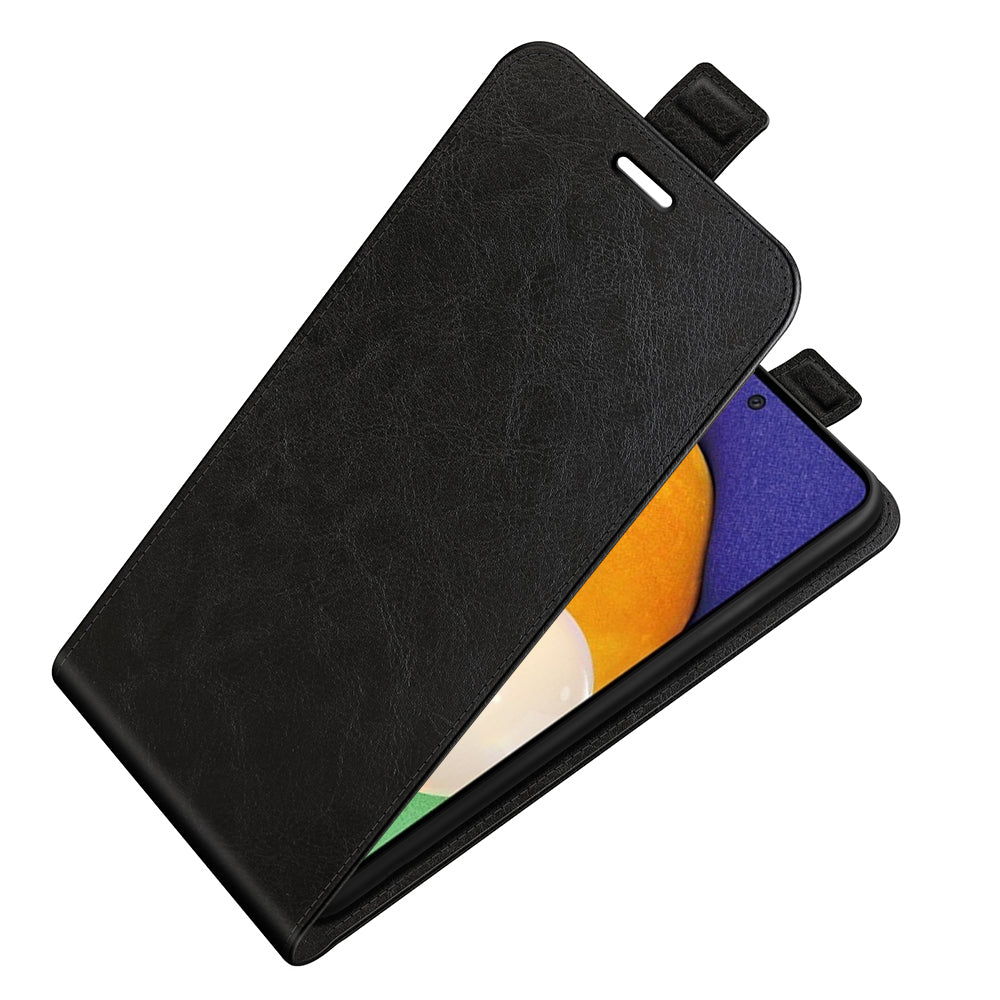 For Samsung Galaxy A13 4G Crazy Horse Texture Vertical Flip Leather Cover Card Slot Phone Shell Protector