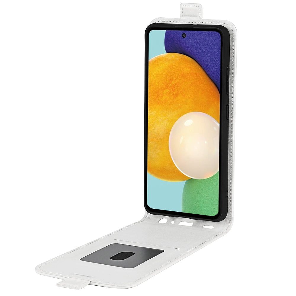 For Samsung Galaxy A13 4G Crazy Horse Texture Vertical Flip Leather Cover Card Slot Phone Shell Protector