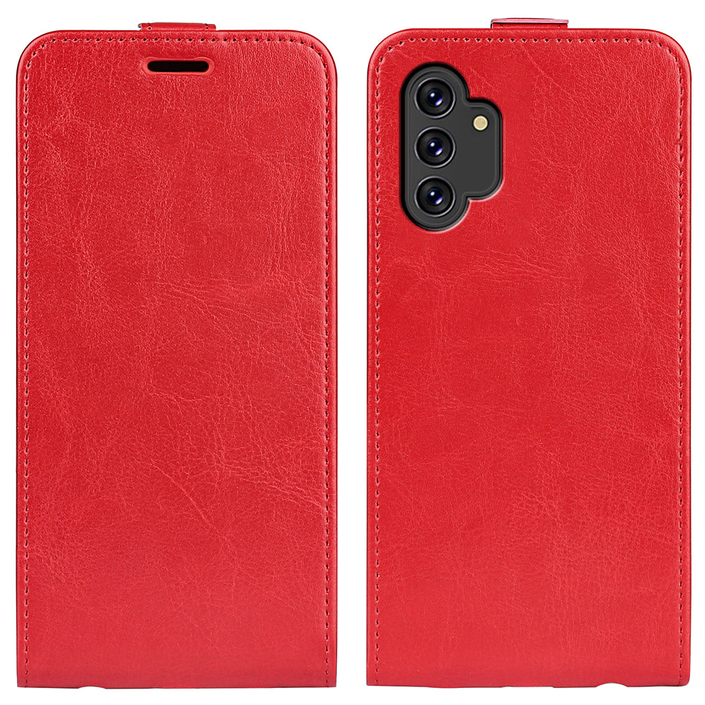 For Samsung Galaxy A13 4G Crazy Horse Texture Vertical Flip Leather Cover Card Slot Phone Shell Protector