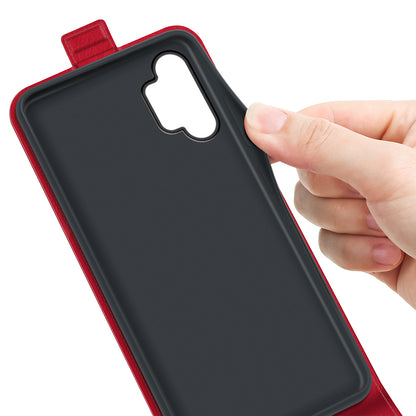 For Samsung Galaxy A13 4G Crazy Horse Texture Vertical Flip Leather Cover Card Slot Phone Shell Protector