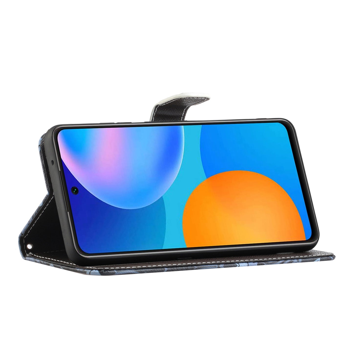 For Samsung Galaxy A13 4G 3D Pattern Printing PU Leather + TPU Phone Case Cross Texture Stand Wallet Protective Cover with Strap