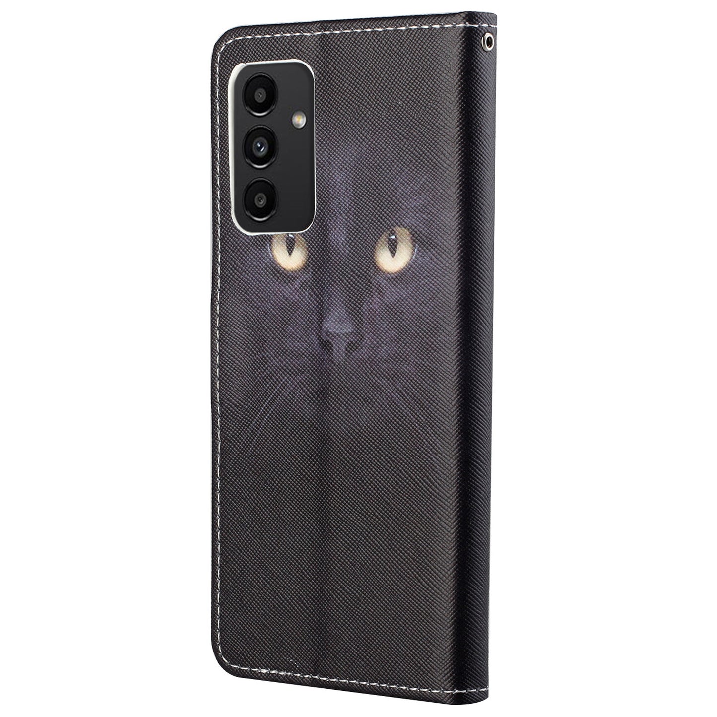 For Samsung Galaxy A13 4G 3D Pattern Printing PU Leather + TPU Phone Case Cross Texture Stand Wallet Protective Cover with Strap