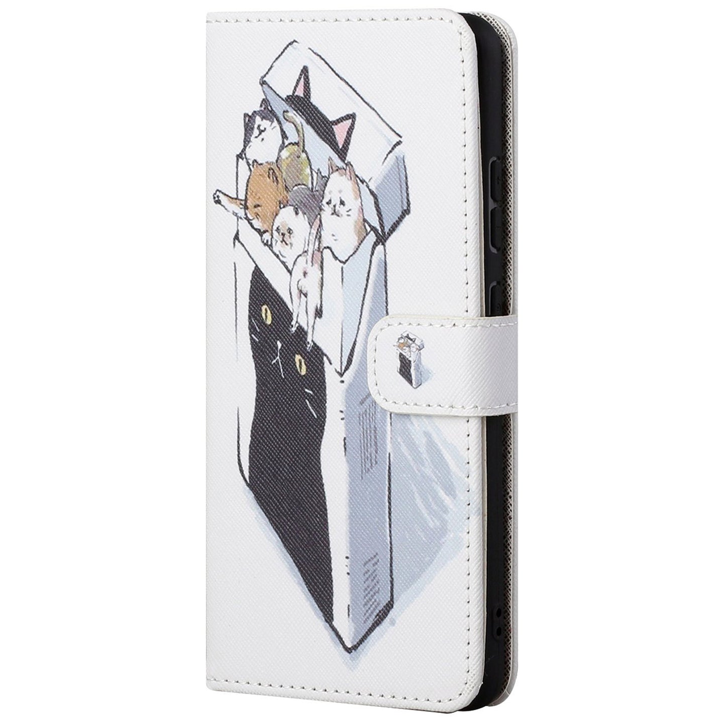 For Samsung Galaxy A13 4G 3D Pattern Printing PU Leather + TPU Phone Case Cross Texture Stand Wallet Protective Cover with Strap