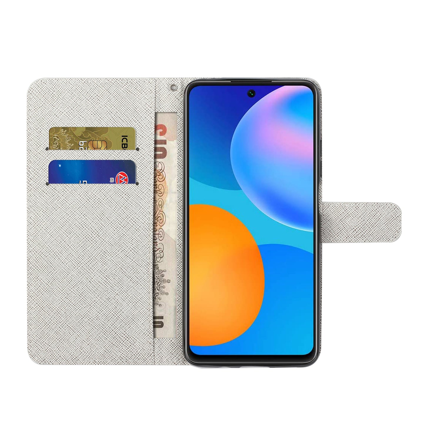 For Samsung Galaxy A13 4G 3D Pattern Printing PU Leather + TPU Phone Case Cross Texture Stand Wallet Protective Cover with Strap