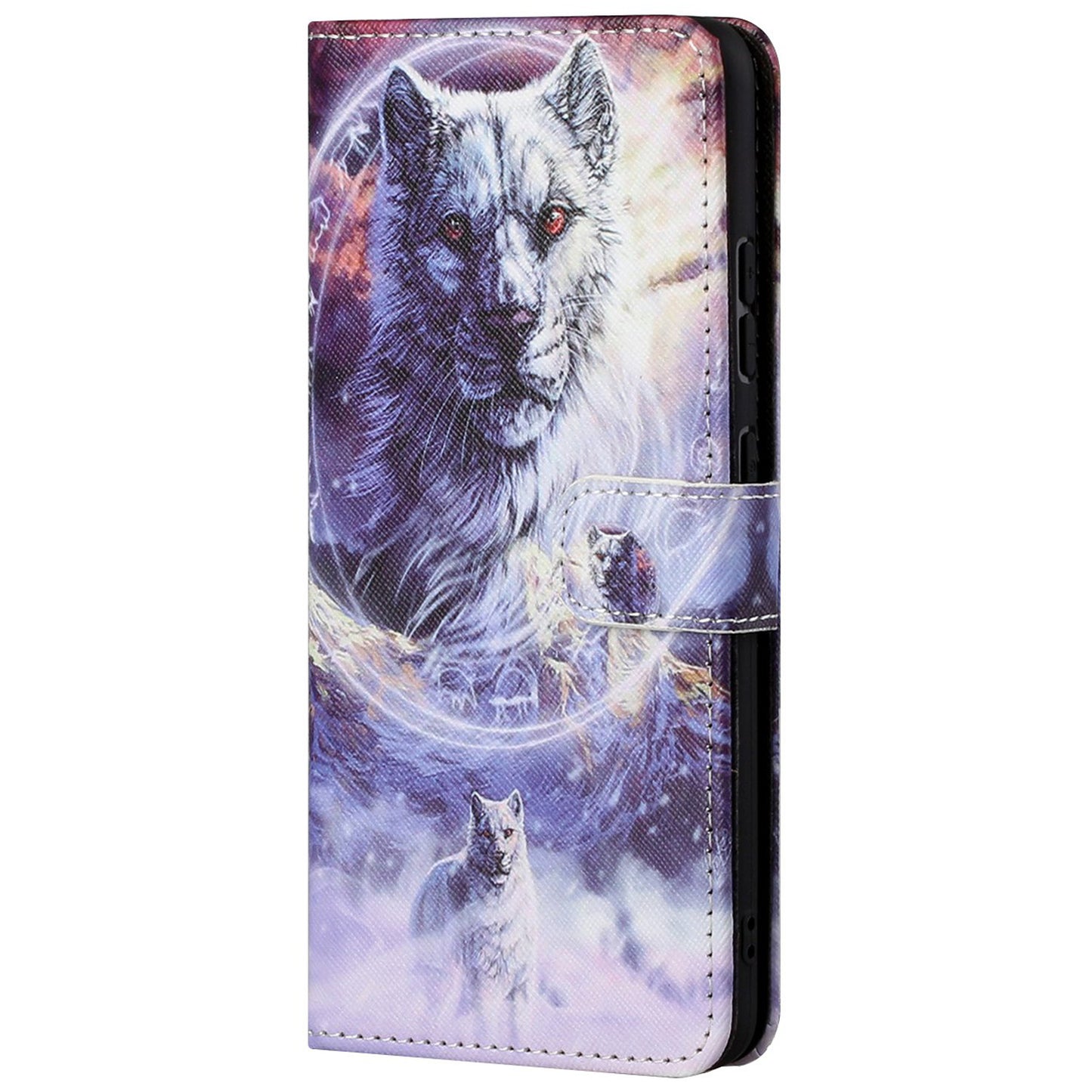 For Samsung Galaxy A13 4G 3D Pattern Printing PU Leather + TPU Phone Case Cross Texture Stand Wallet Protective Cover with Strap