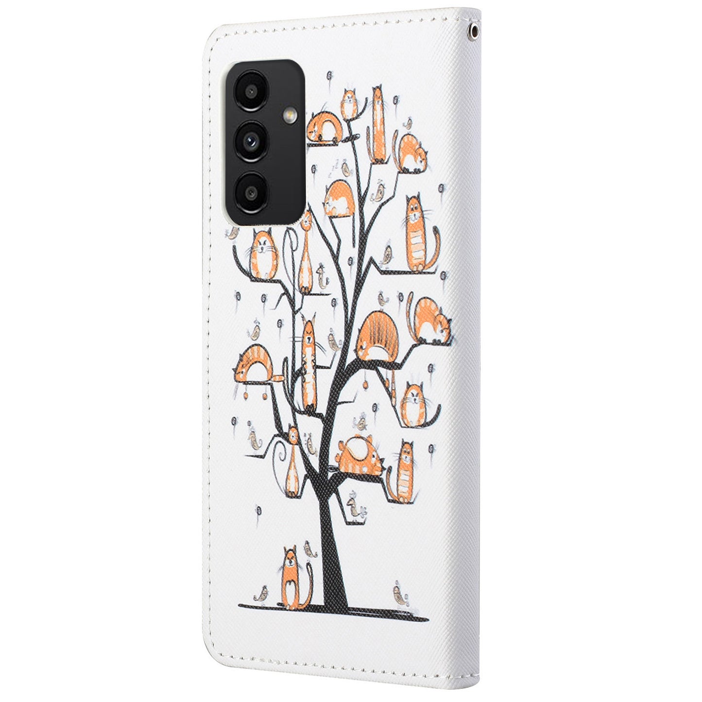 For Samsung Galaxy A13 4G 3D Pattern Printing PU Leather + TPU Phone Case Cross Texture Stand Wallet Protective Cover with Strap