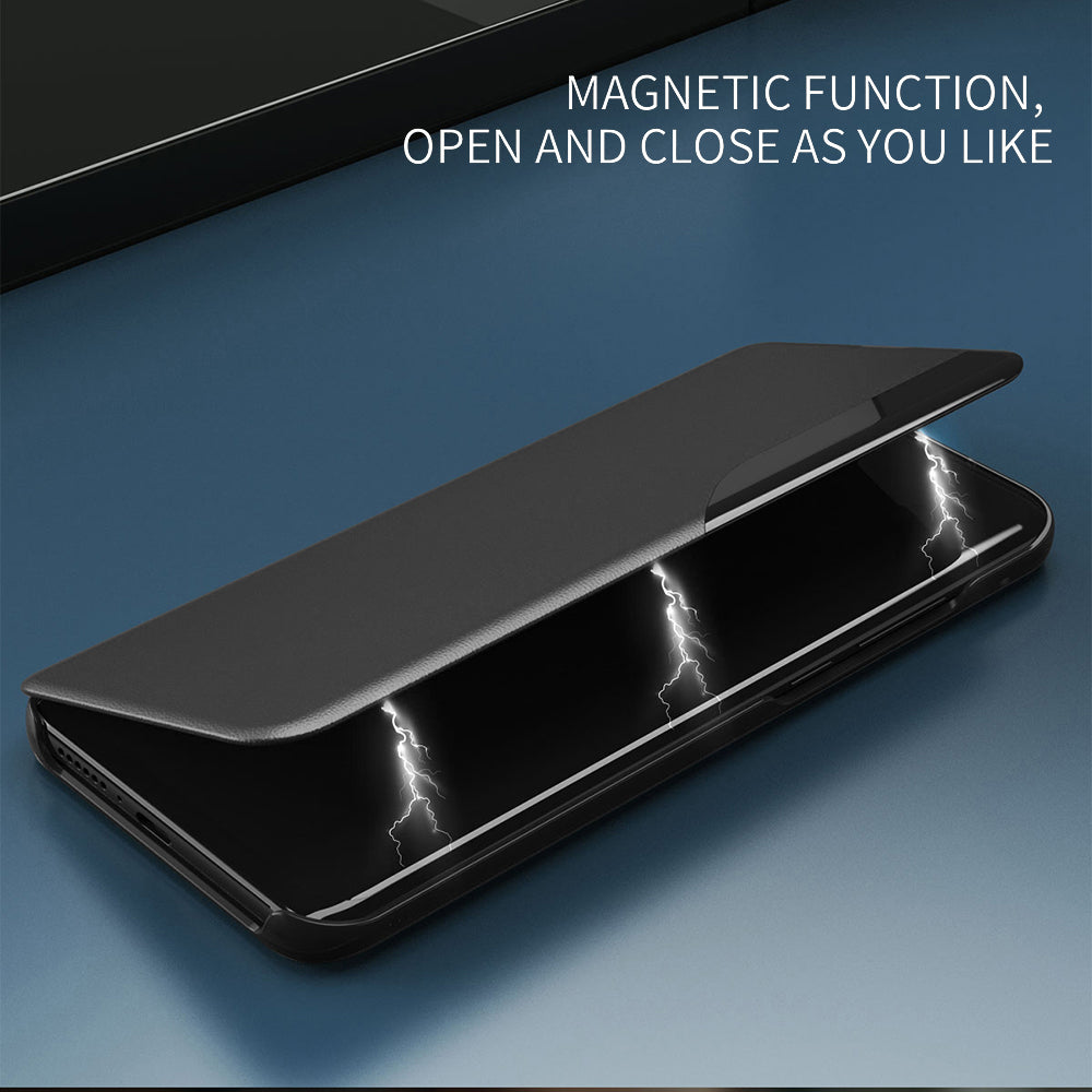 For Samsung Galaxy A53 5G View Window Magnetic Auto Closing Anti-fall PU Leather Flip Folio Phone Cover