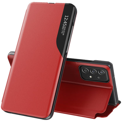 For Samsung Galaxy A53 5G View Window Magnetic Auto Closing Anti-fall PU Leather Flip Folio Phone Cover