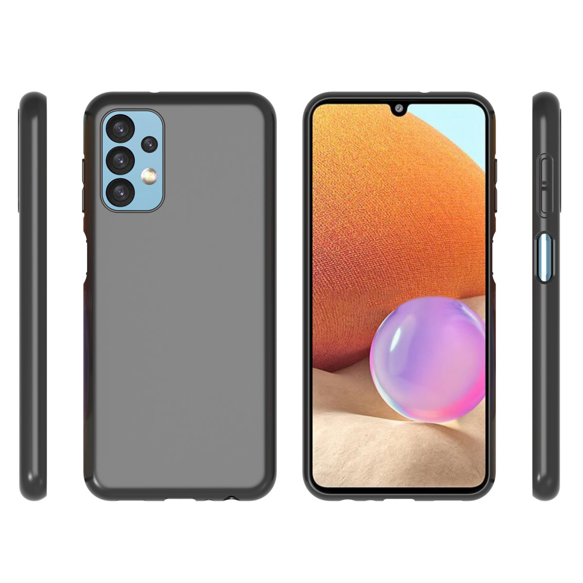 For Samsung Galaxy A13 4G 10Pcs/Pack Double-sided Matte Finish Mobile Phone TPU Case Protective Cover