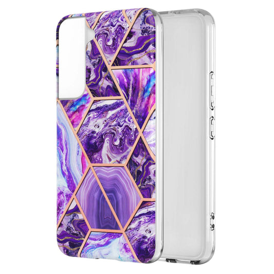 2.0mm Stylish Electroplating Soft TPU IMD Marble Protective Case for Samsung Galaxy S22 5G