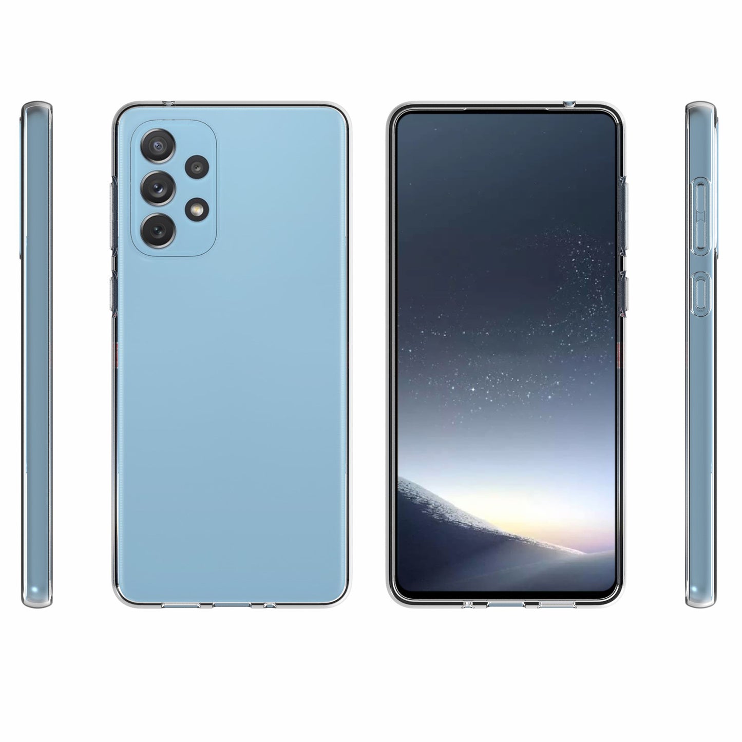 10Pcs/Pack Soft TPU Cover Inner Watermark-resistant Transparent Phone Case for Samsung Galaxy A73 5G