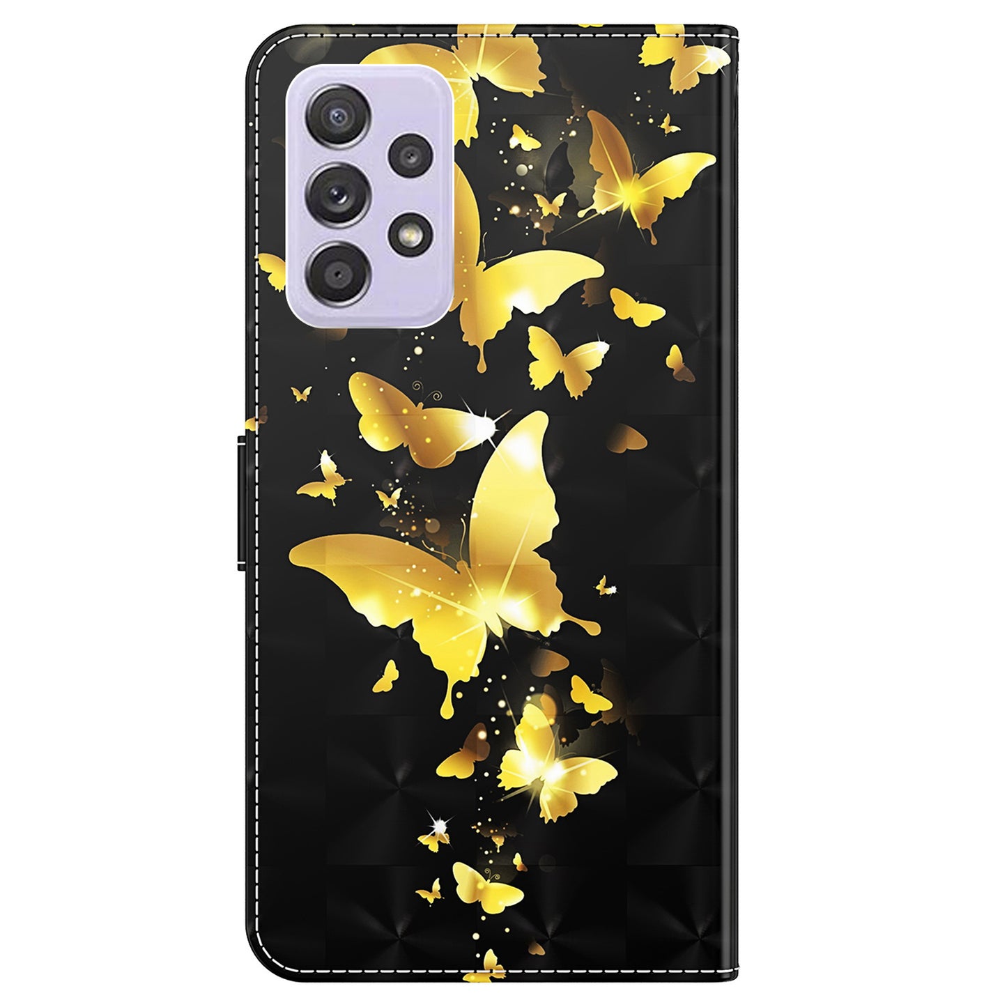 For Samsung Galaxy A13 4G 3D Pattern Printing Scratch-resistant Phone Case PU Leather Stand Phone Protector with Wallet Strap