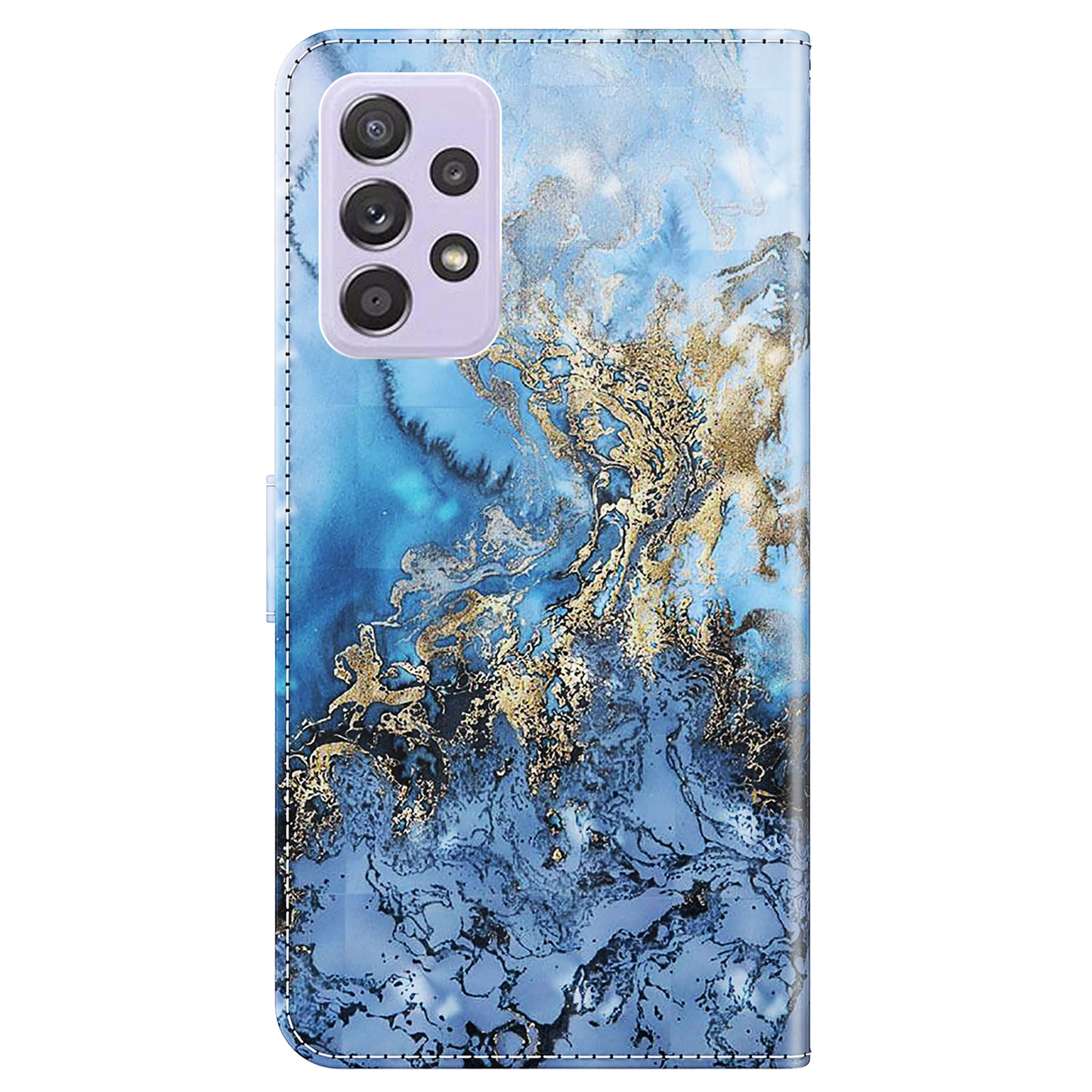 For Samsung Galaxy A13 4G 3D Pattern Printing Scratch-resistant Phone Case PU Leather Stand Phone Protector with Wallet Strap