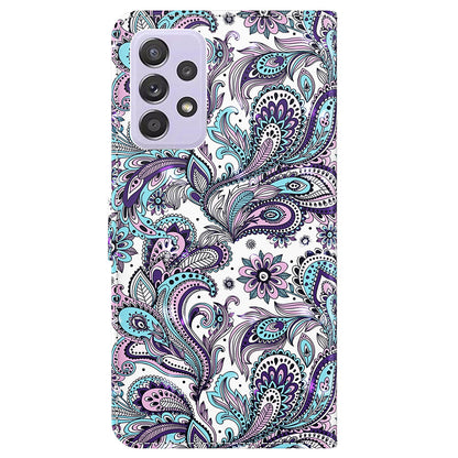For Samsung Galaxy A13 4G 3D Pattern Printing Scratch-resistant Phone Case PU Leather Stand Phone Protector with Wallet Strap