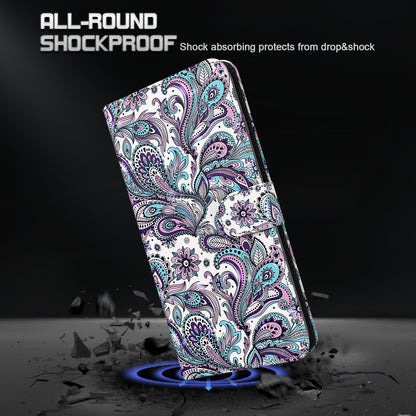 For Samsung Galaxy A13 4G 3D Pattern Printing Scratch-resistant Phone Case PU Leather Stand Phone Protector with Wallet Strap