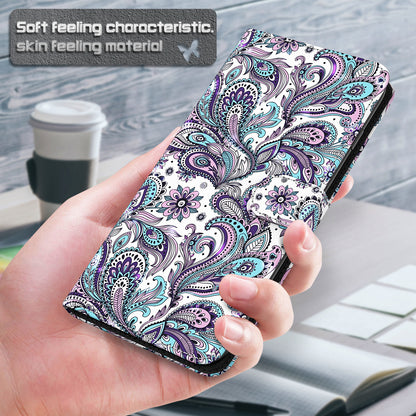 For Samsung Galaxy A13 4G 3D Pattern Printing Scratch-resistant Phone Case PU Leather Stand Phone Protector with Wallet Strap