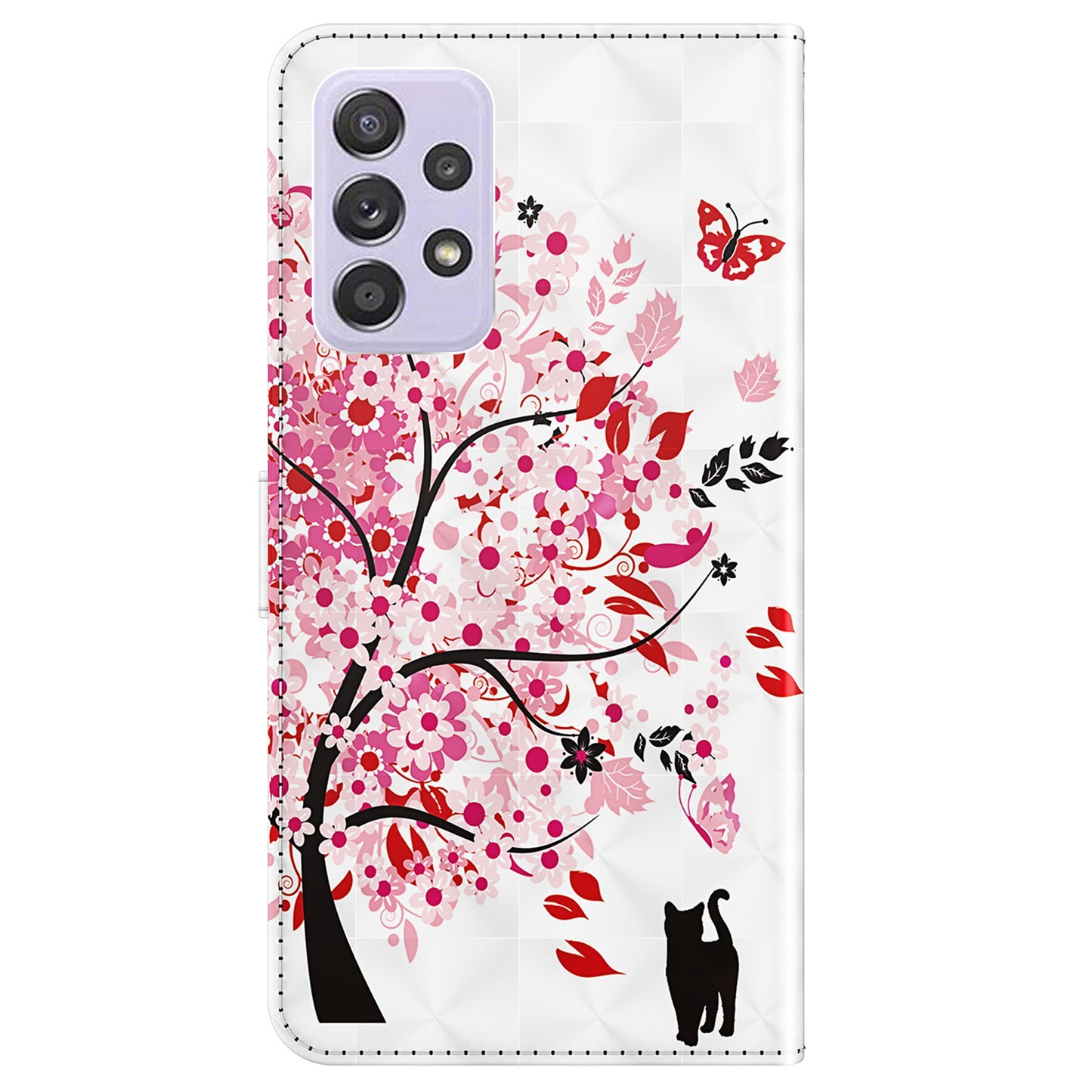 For Samsung Galaxy A13 4G 3D Pattern Printing Scratch-resistant Phone Case PU Leather Stand Phone Protector with Wallet Strap
