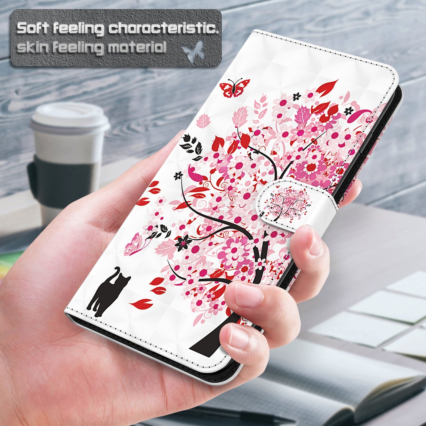 For Samsung Galaxy A13 4G 3D Pattern Printing Scratch-resistant Phone Case PU Leather Stand Phone Protector with Wallet Strap